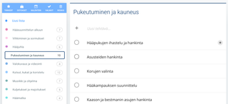 Tehtävät-sovelluksessa on valmiina hääsuunnittelun avuksi kattava häämuistilista.